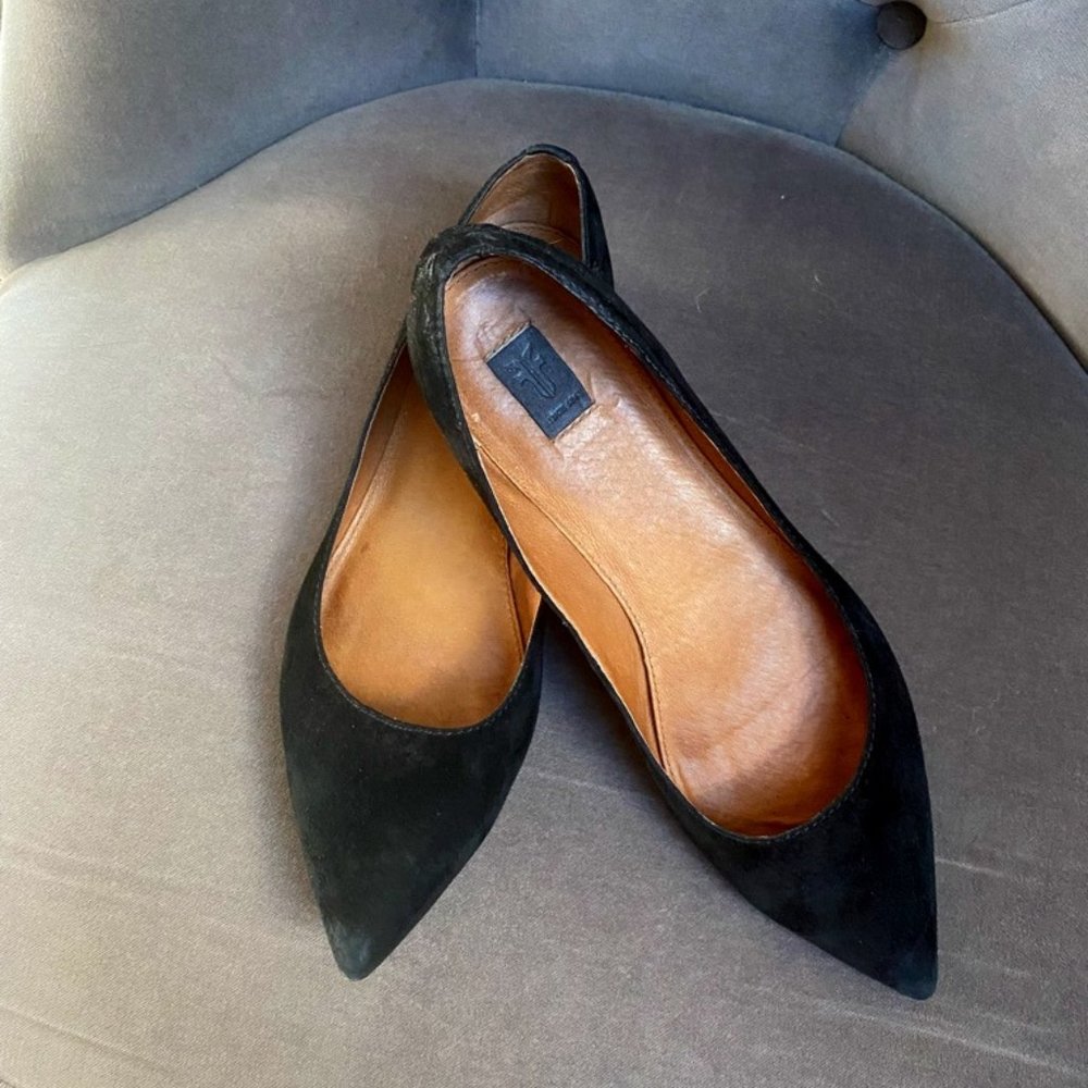 Frye Black Suede Flats